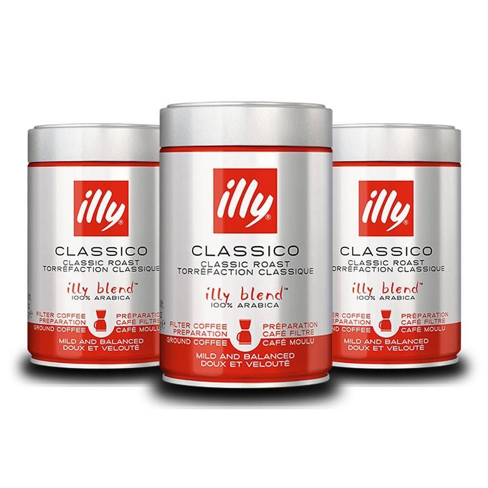 Café Illy Clássico Torrado E Moído Kit 3 Latas 250G