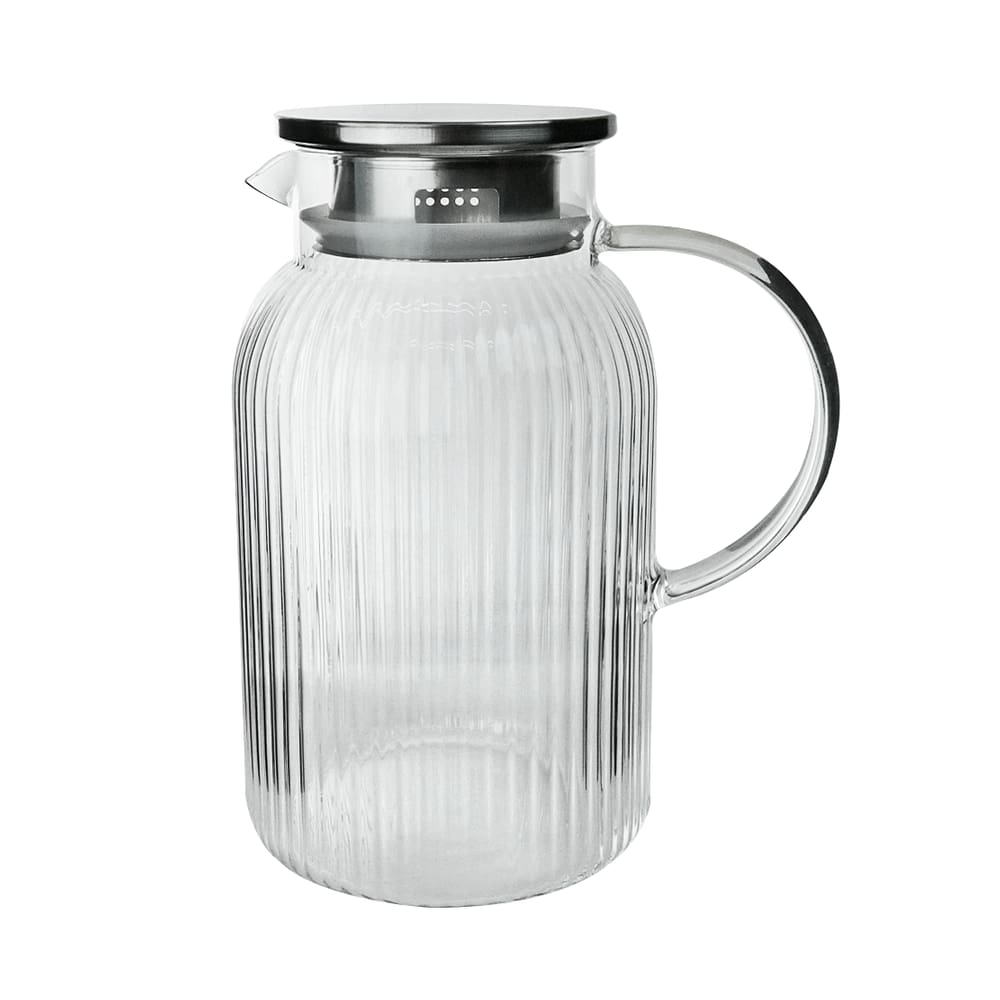Jarra De Vidro Com Tampa De Metal 1,5Litros