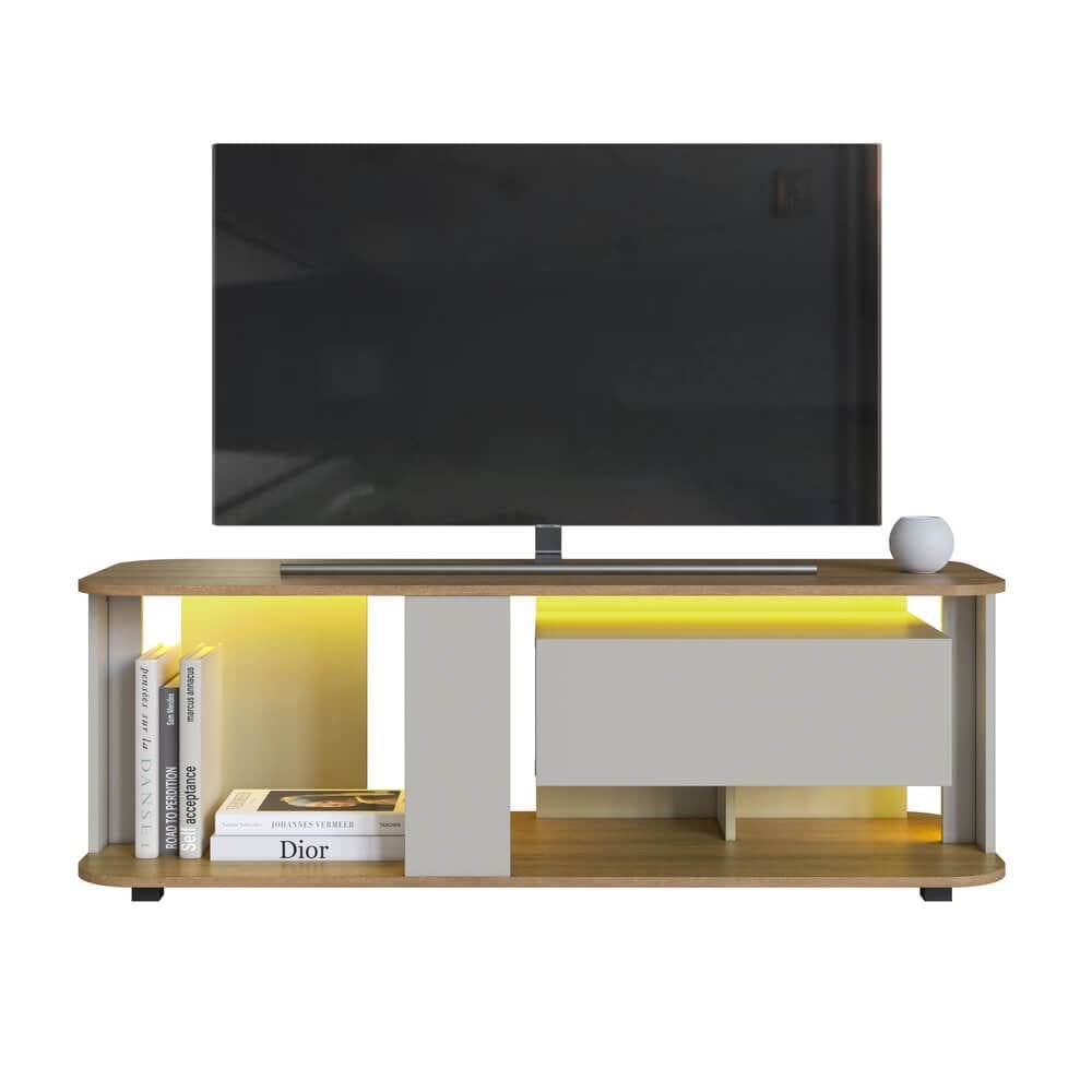 Rack Moderno Com LED 01 Gaveta 136cm Mell Arenas PRODDY