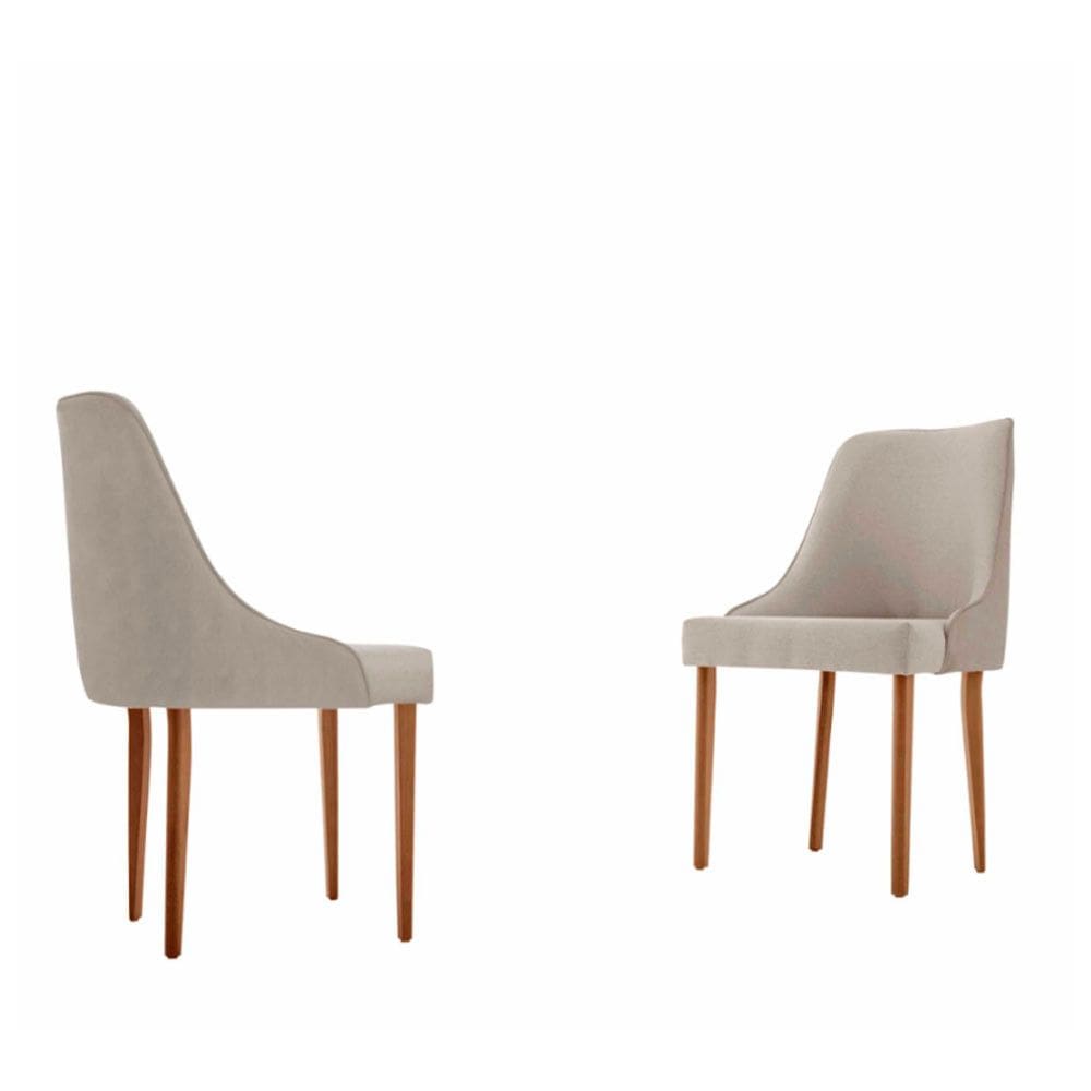 Conjunto com 2 Cadeiras Esmeralda em Madeira Maciça para Sala de jantar Moderna Mobília