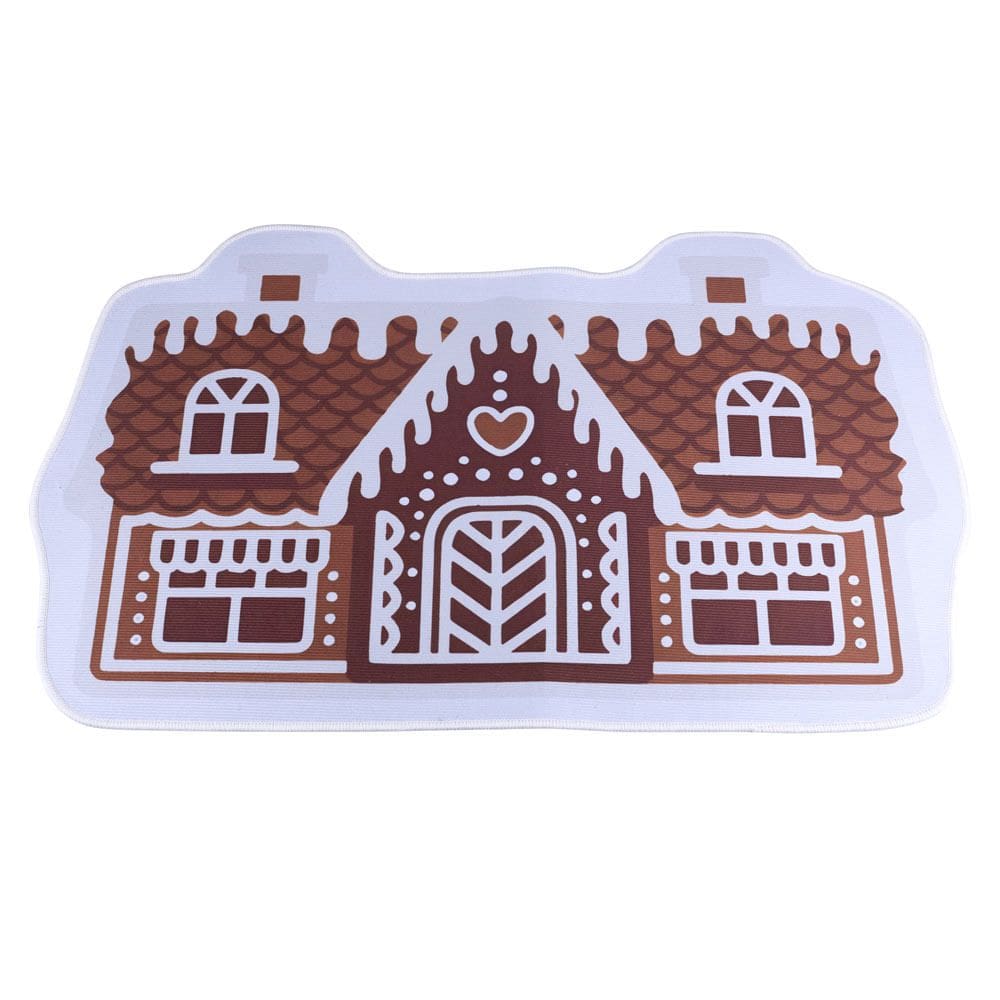 Capacho Rústico Casinha Natal 50x80cm Cv244261 Cazza