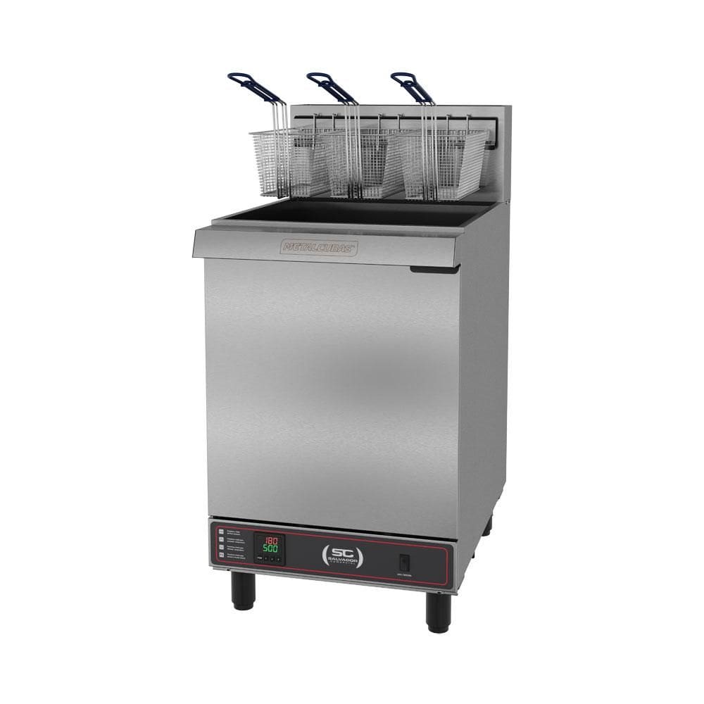 Fritador a Gás Industrial 45l Premium 3 Cestos Óleo bp Zona Fria Fog 3 c - Metalcubas 220v 24389