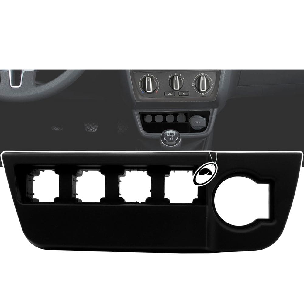 Moldura Suporte Porta Botões 4 Posições Gol Voyage Saveiro G6 Preto