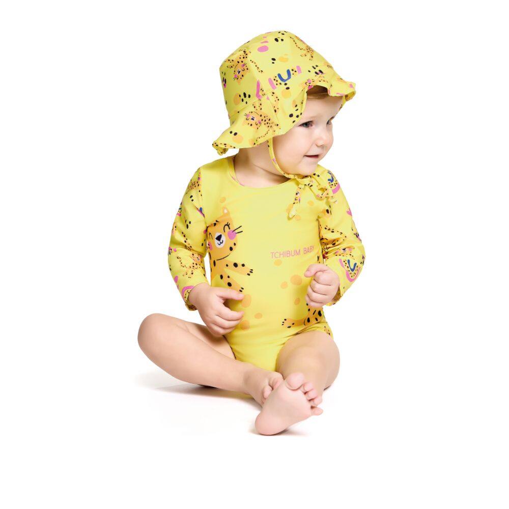 Maiô Manga Longa Infantil com Chapéu Kamylus Ref. 53719