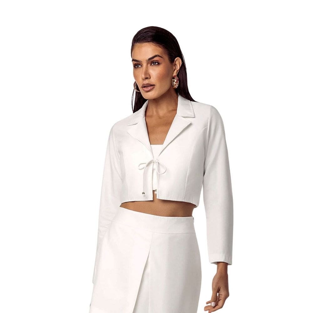 Jaqueta Feminina Cropped Alfaiataria Summer