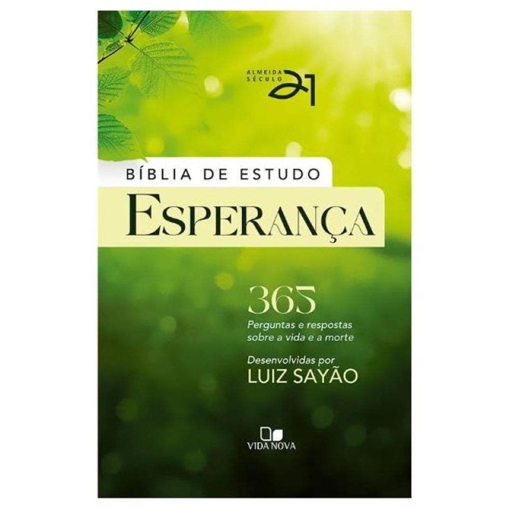 Bíblia De Estudo Esperança - Capa Dura - Verde Luzes