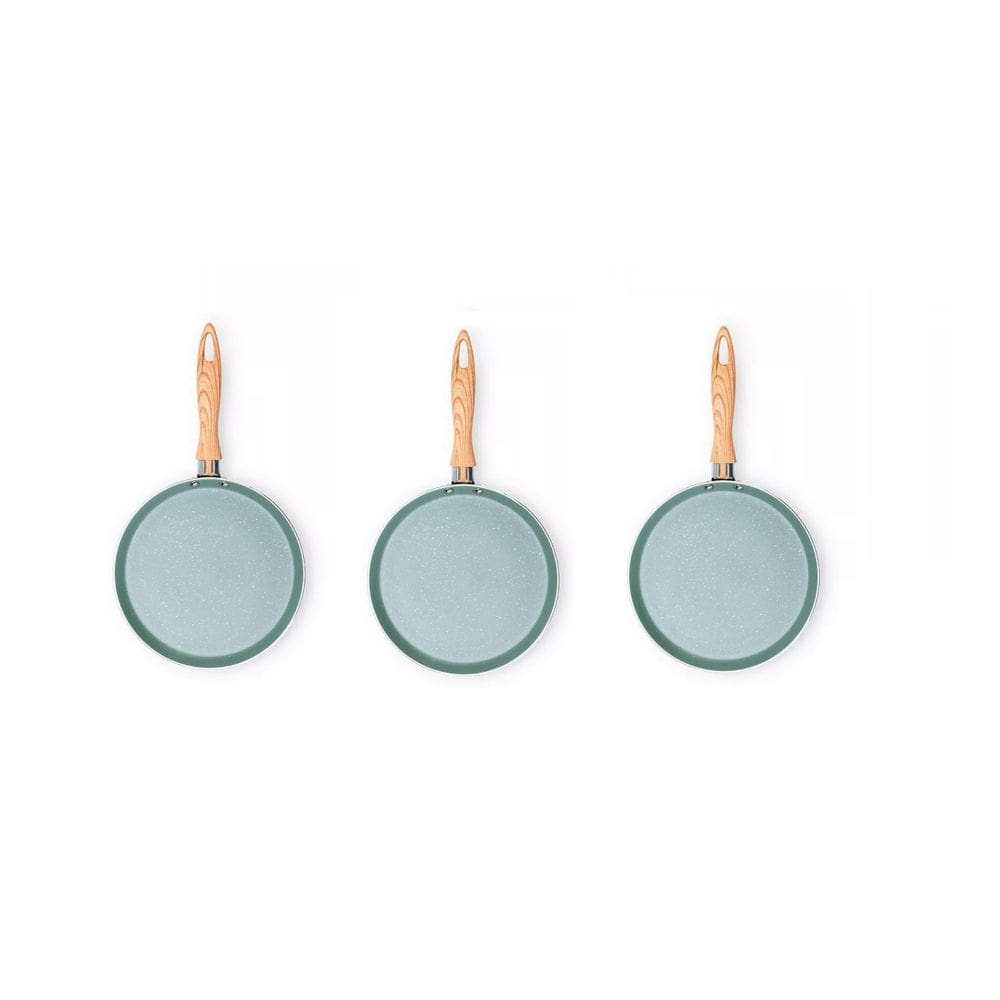 Kit 3 Tapioqueiras Panquequeiras Indução Antiaderente Verde