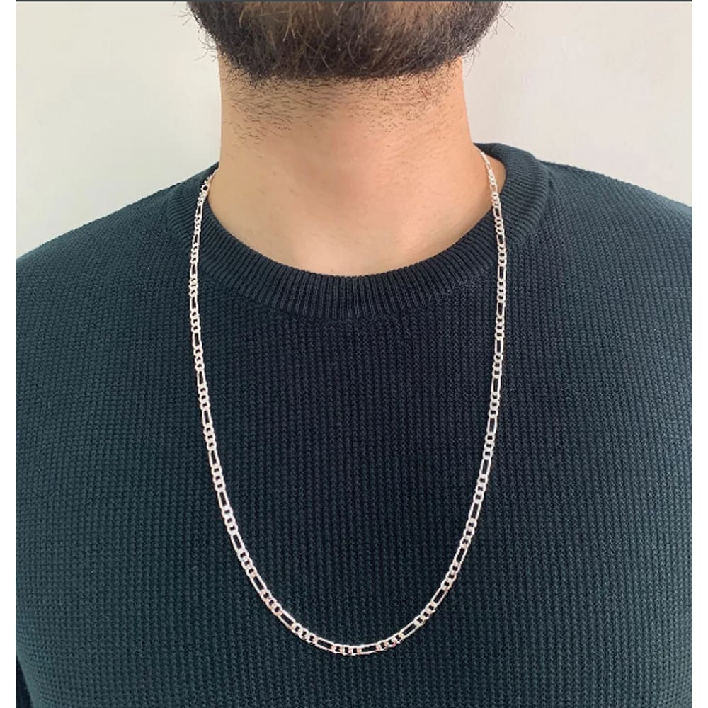 Corrente de Prata Masculina - Elo Baiano 4mm