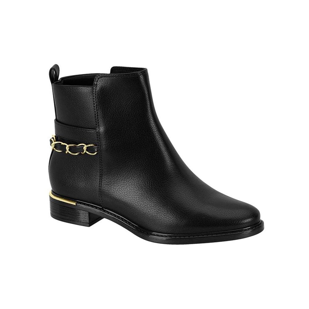 Bota Vizzano Cano Curto Com Detalhe Corrente