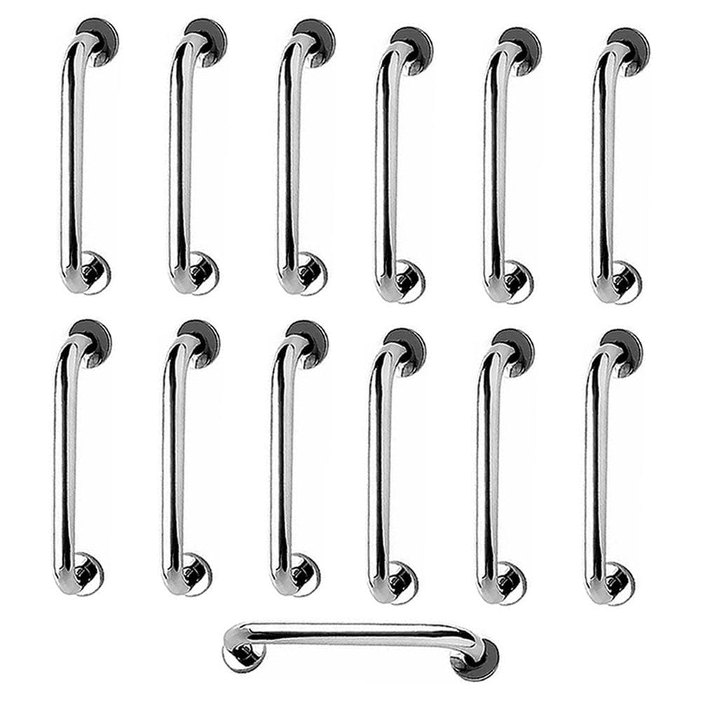 Barra de Apoio 40cm Inox Kit 13 Unidades Idoso Banheiro Box Gestante Cadeirante Casa Suporte Corrimao Escada Segurança Resistente Acessibilidade
