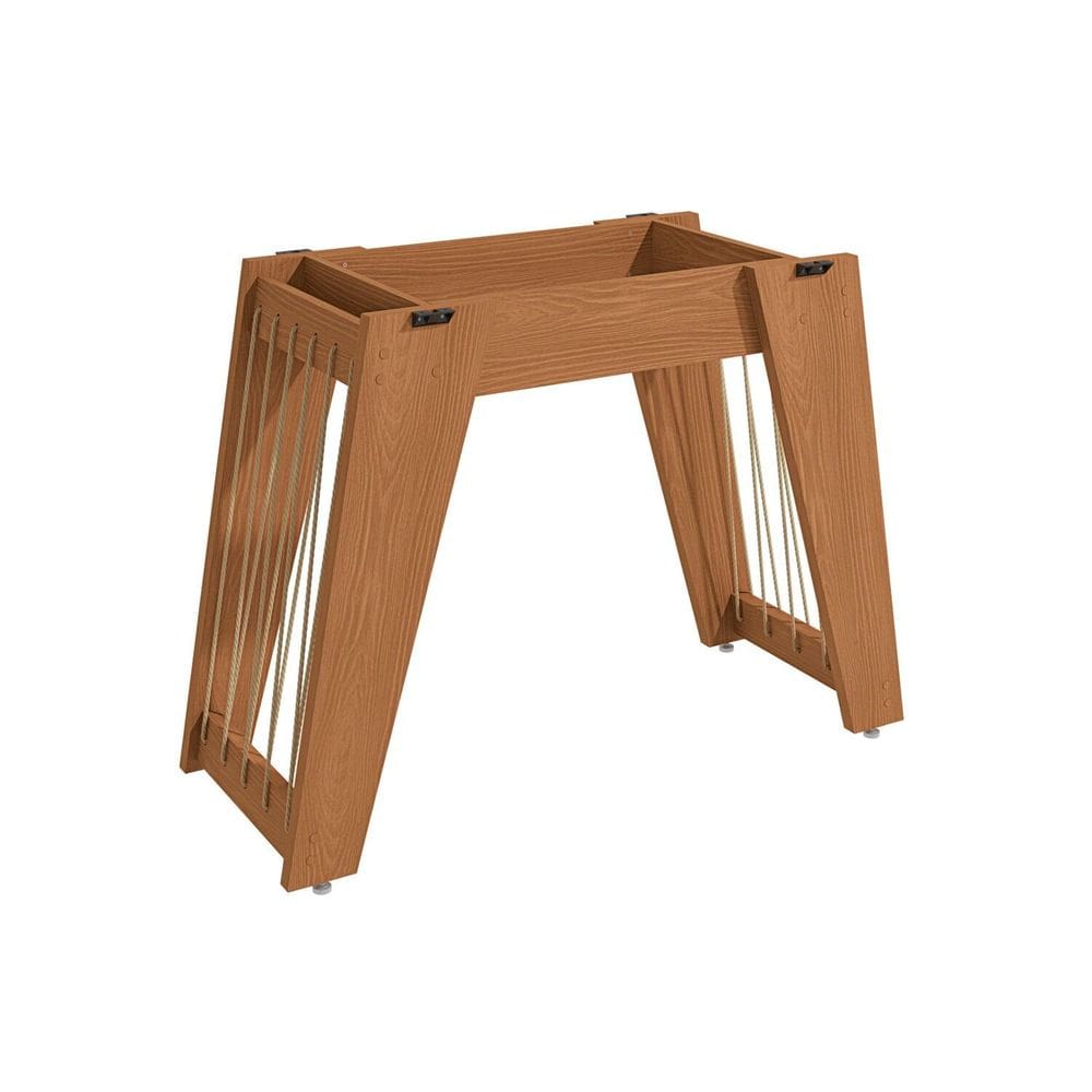 Base Cinara para Mesa de Jantar de Madeira Canela
