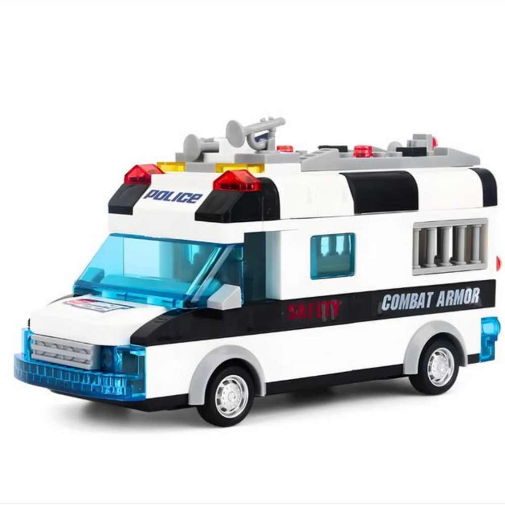 Brinquedo Lego Carro de Polícia Branco – Diversão e Educação em 77 Peças para montar