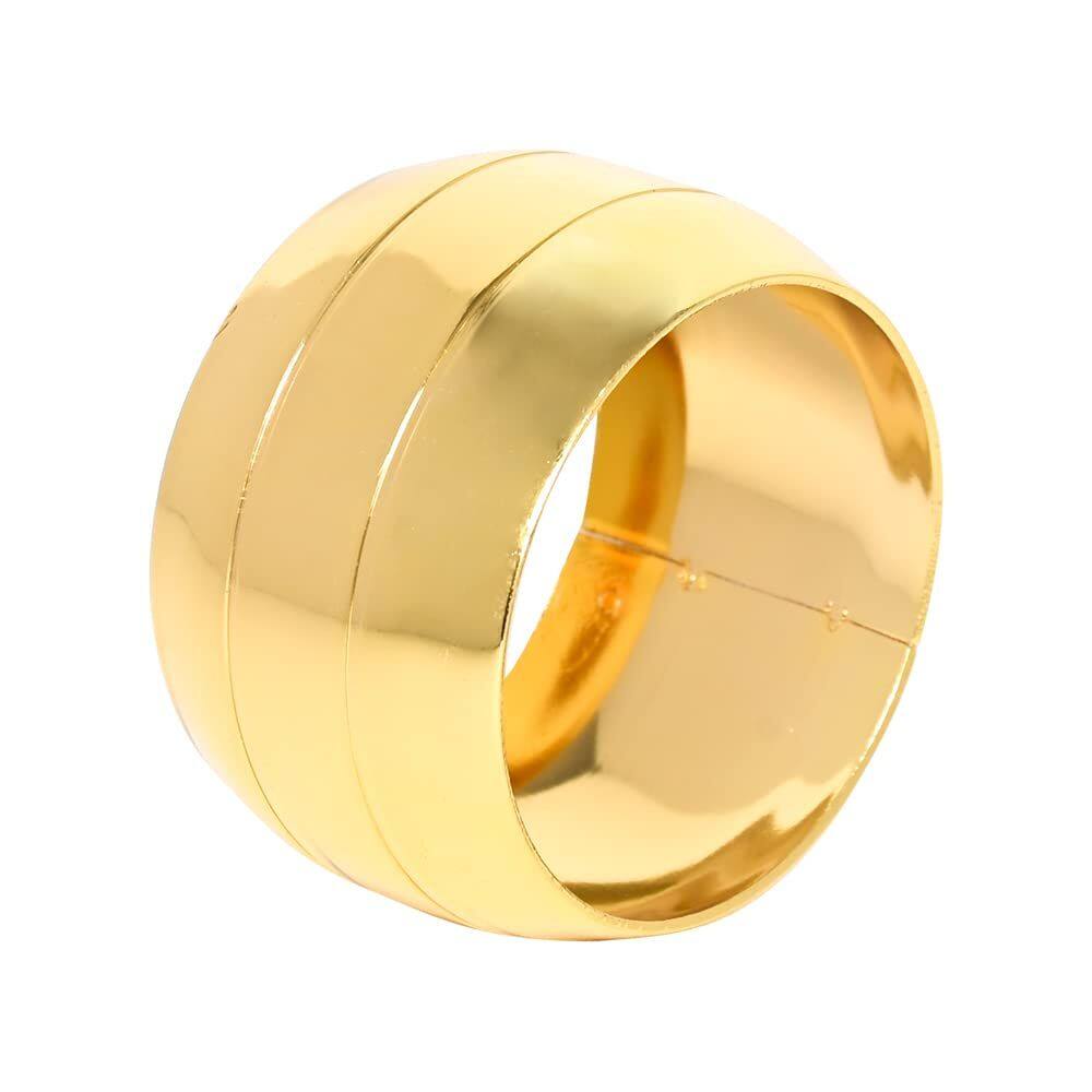 Mimo Style Anel de Guardanapo Itália Dourado Arredondado