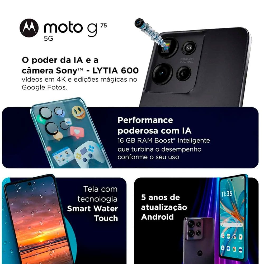 Smartphone Motorola Moto G75 5G 256GB | Extra