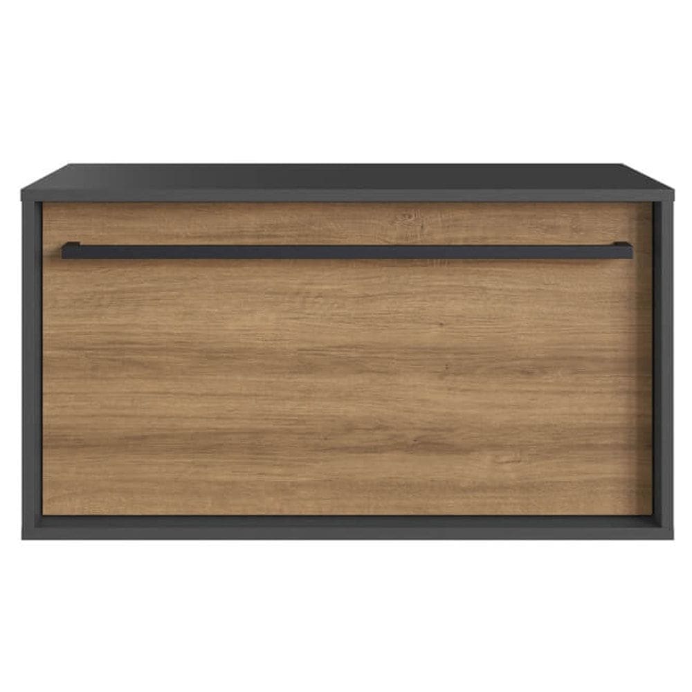 Gabinete Para Banheiro 01 Gaveta 80cm Mell Grafite PRODDY