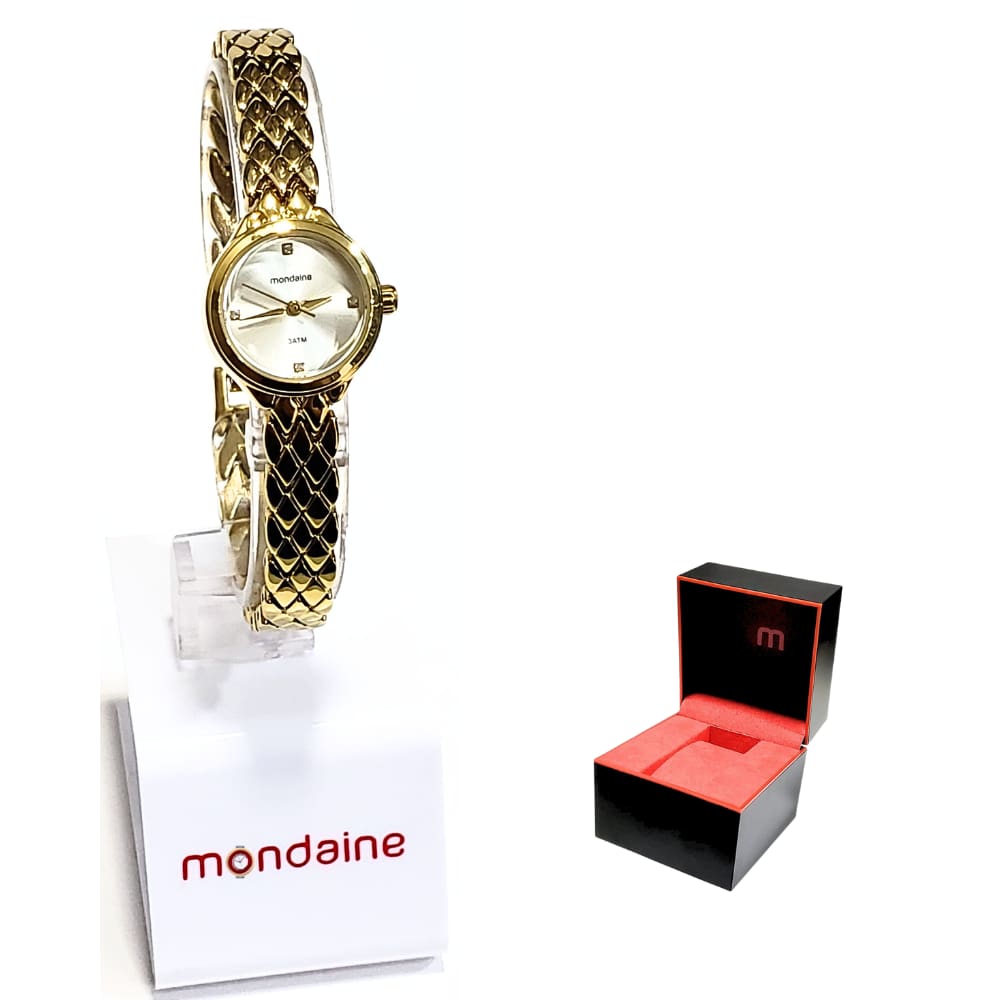 Relógio Mondaine Feminino Analógico Dourado Mini 99614LPMVDM1