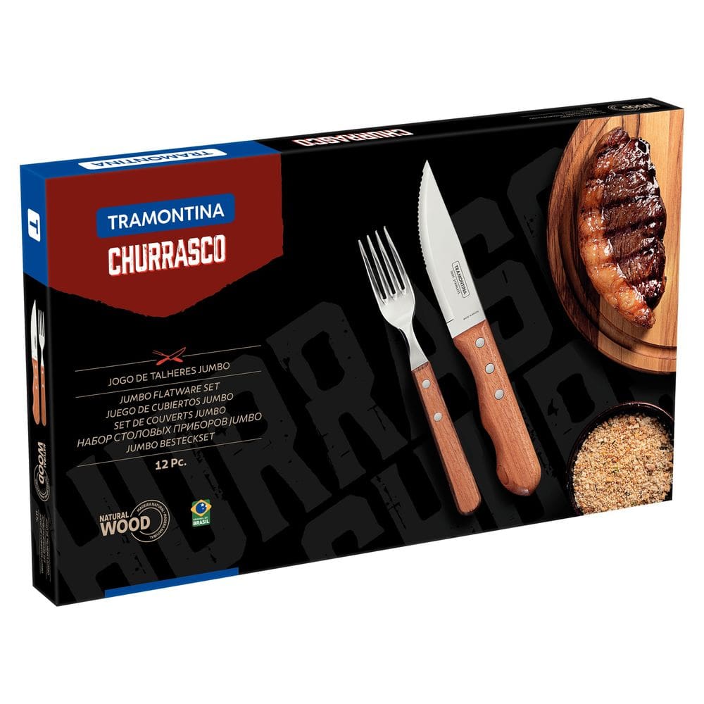 Jogo para Churrasco Tramontina Dynamic com Lâminas em Aço Inox - 12 Peças