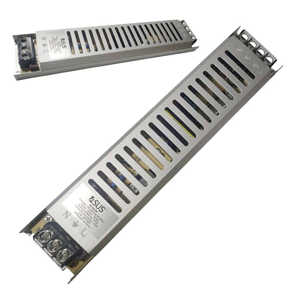 Fonte Chaveada Driver Slim 12V 12,5A Fita de Led Perfil Lustre CFTV Circuito Interno Dispositivo Eletronico Iluminaçao Versatil Multiuso