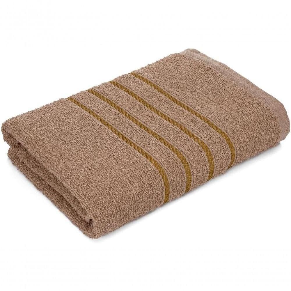 Jogo De Toalhas 6 Pçs 2 Banho 2 Rosto 2 Piso Montreal 100% Algodão Marrom