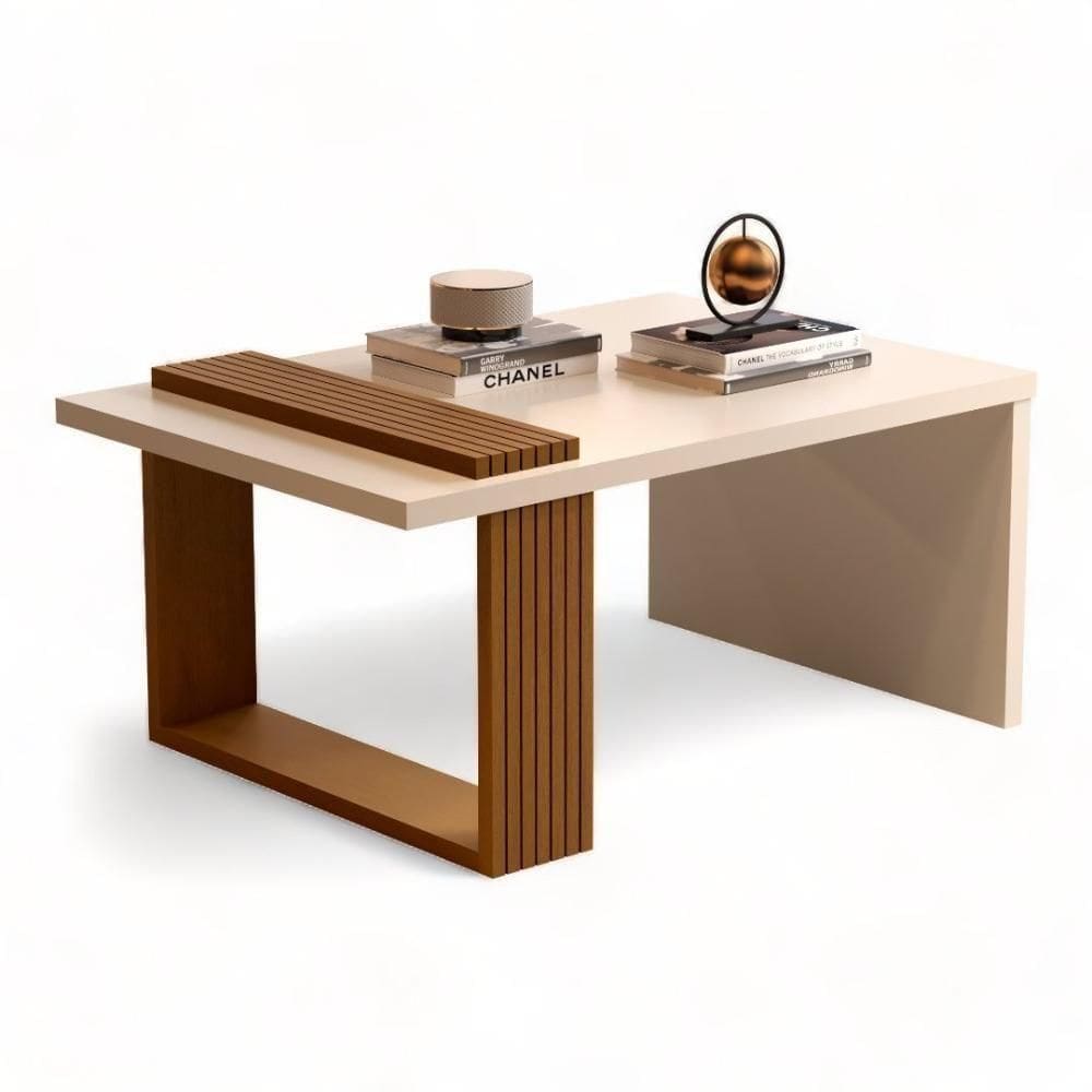 Mesa De Centro Jb 8020 Pérola E Nature Jb Móveis
