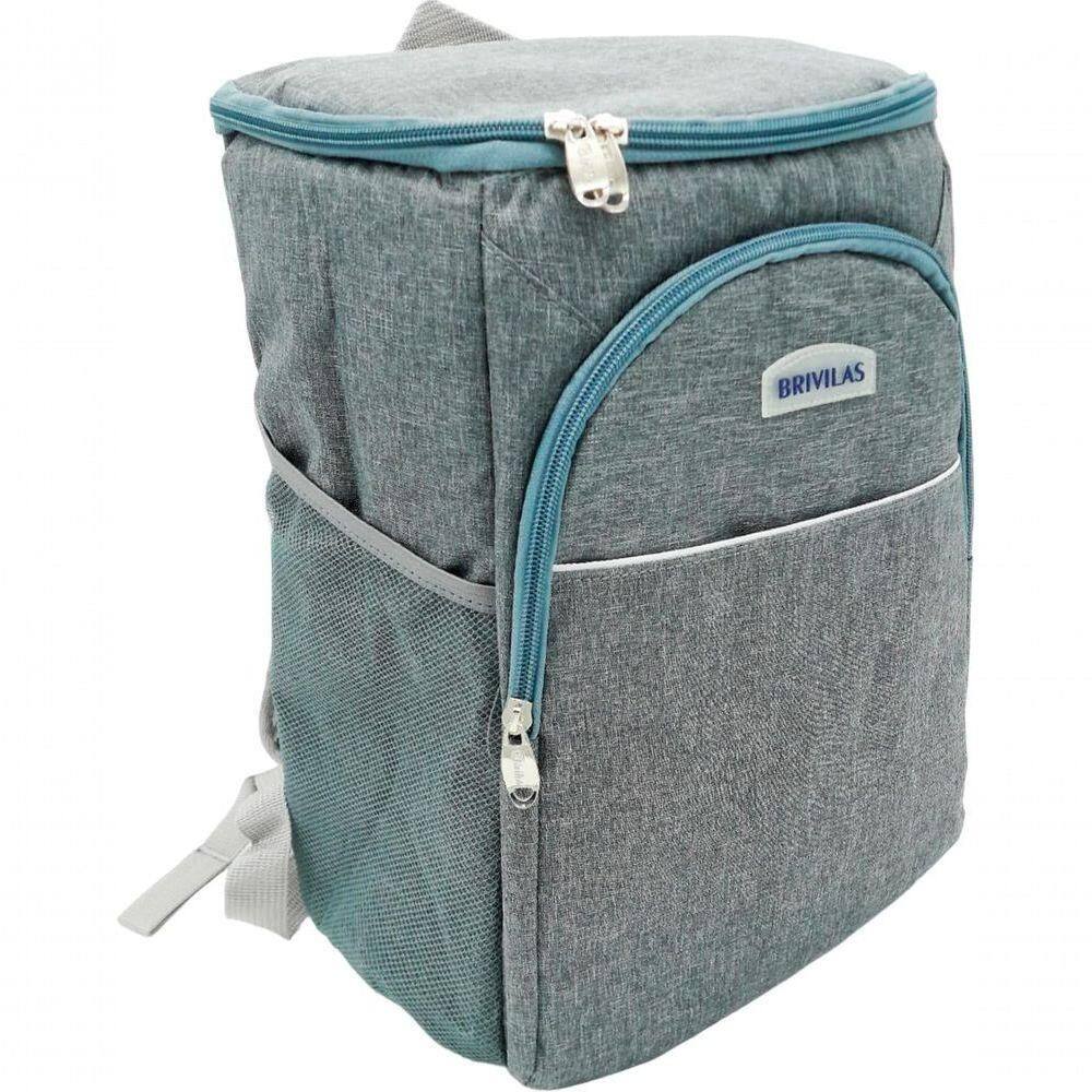 Mochila Térmica Cooler 18 Litros Impermeável Portátil Quente Frio Com Abridor De Garrafa cinza