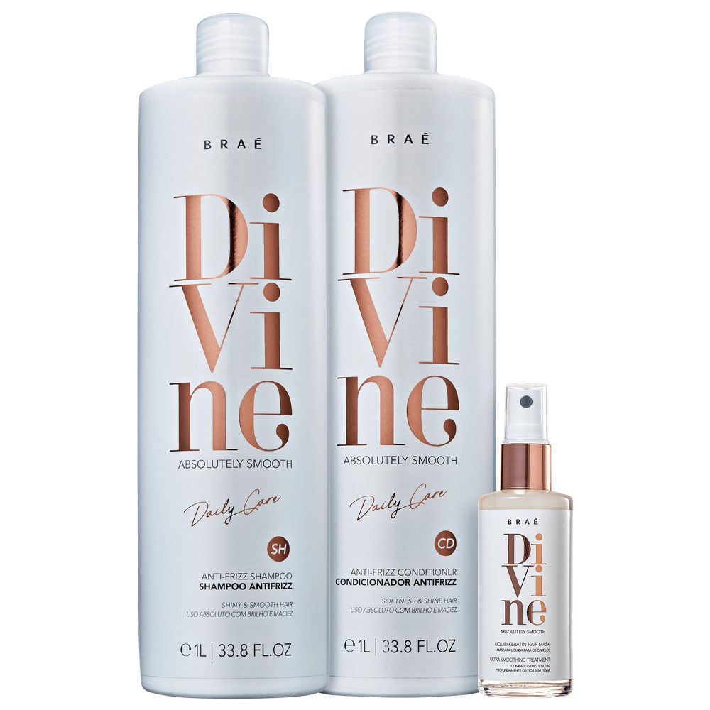Kit Braé Divine Antifrizz & Hidratação Trio (3 Produtos)