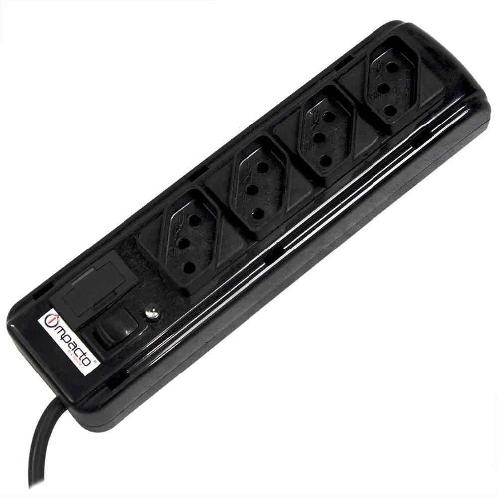 Filtro Extensão Régua 4 Tomadas Cabo 1 Metro FLK4DPVC KITEC