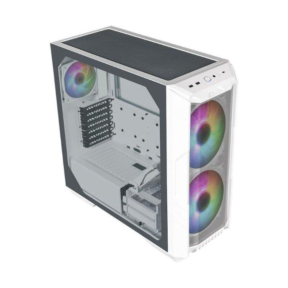 Gabinete Cooler Master Haf 500 Argb, Midtower, Vidro, Branco