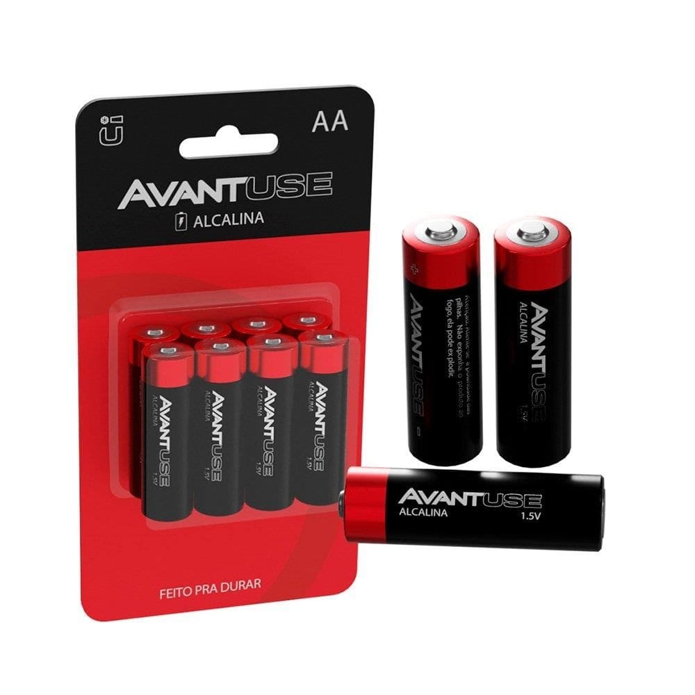 Pilha Avant Use Alcalina AA - Embalagem com 8 Unidades