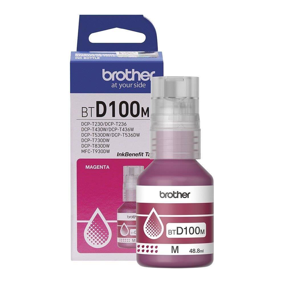 Refil de Tinta Brother BTD100M | Magenta, DCPT230|DCPT430W|DCPT436W|DCPT536W|DCPT730DW|DCPT830D