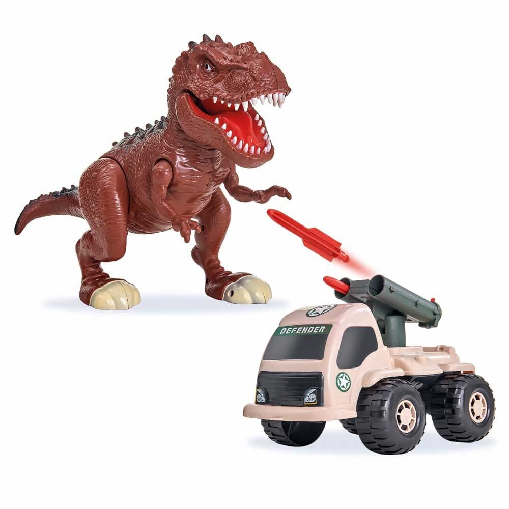 Veículo e Figura - Rex Attack Defender - Adijomar