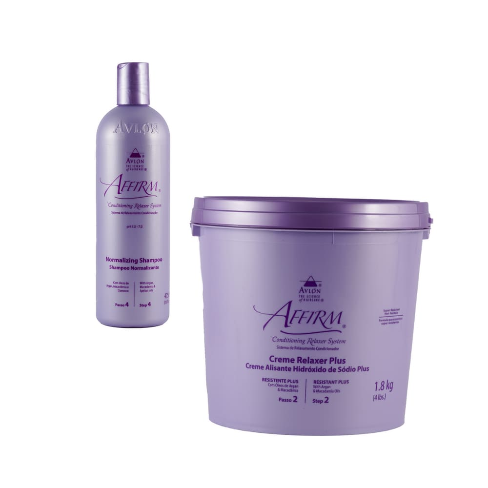 Hidróxido de Sódio 1.8kg Resistant Shampoo Normalizante 475ml Avlon Affirm