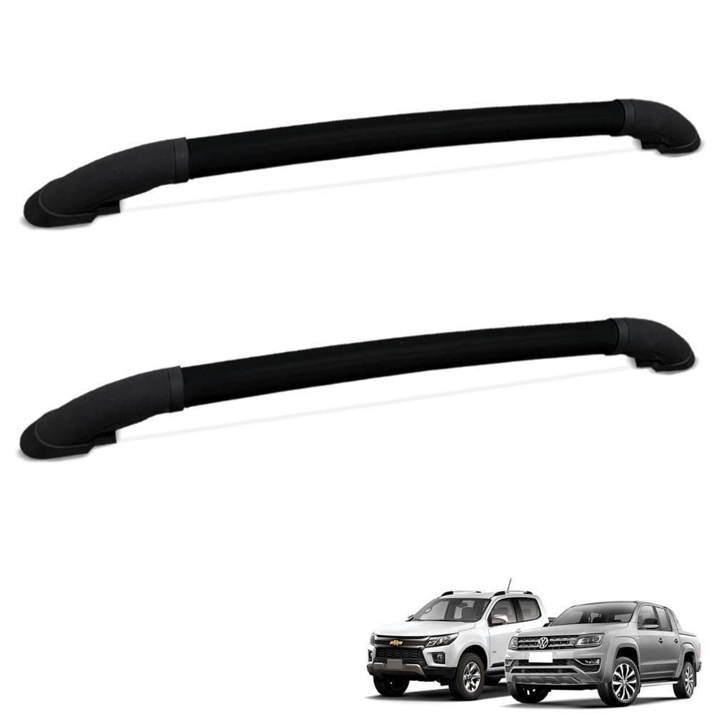 Rack Teto Longarina S10 Frontier Hilux Amarok Elegance Aço Carbono Preto Bepo