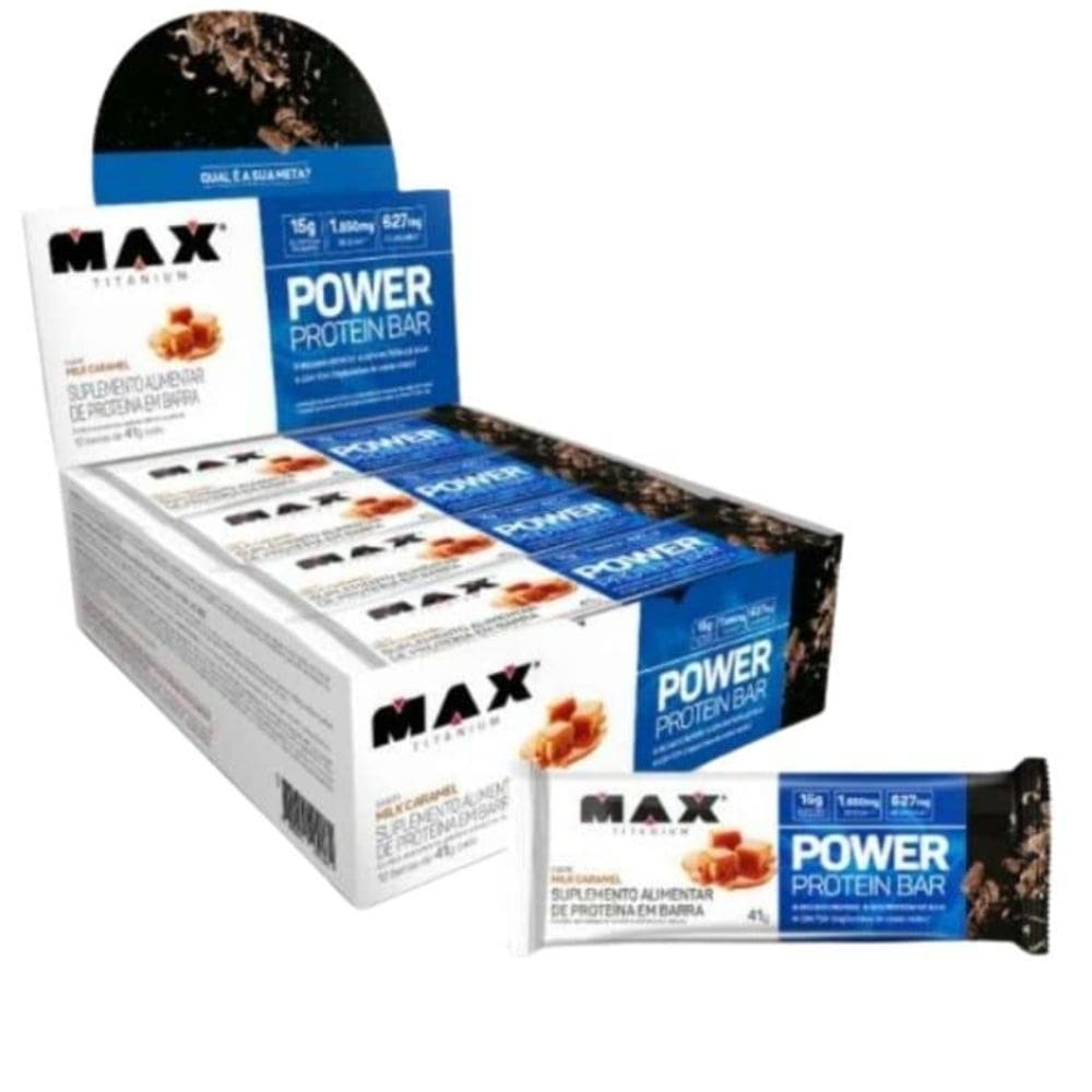 Power Protein Bar (Caixa c/ 12un de 41g) Max Titanium