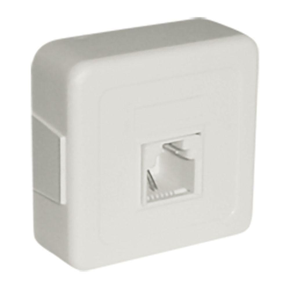 Plug Telefone Pino Macho C- Jack Americano Jp-12 Marfim