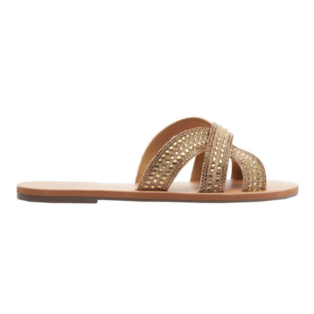 Sandália Rasteira Anacapri Tiras Pedrarias