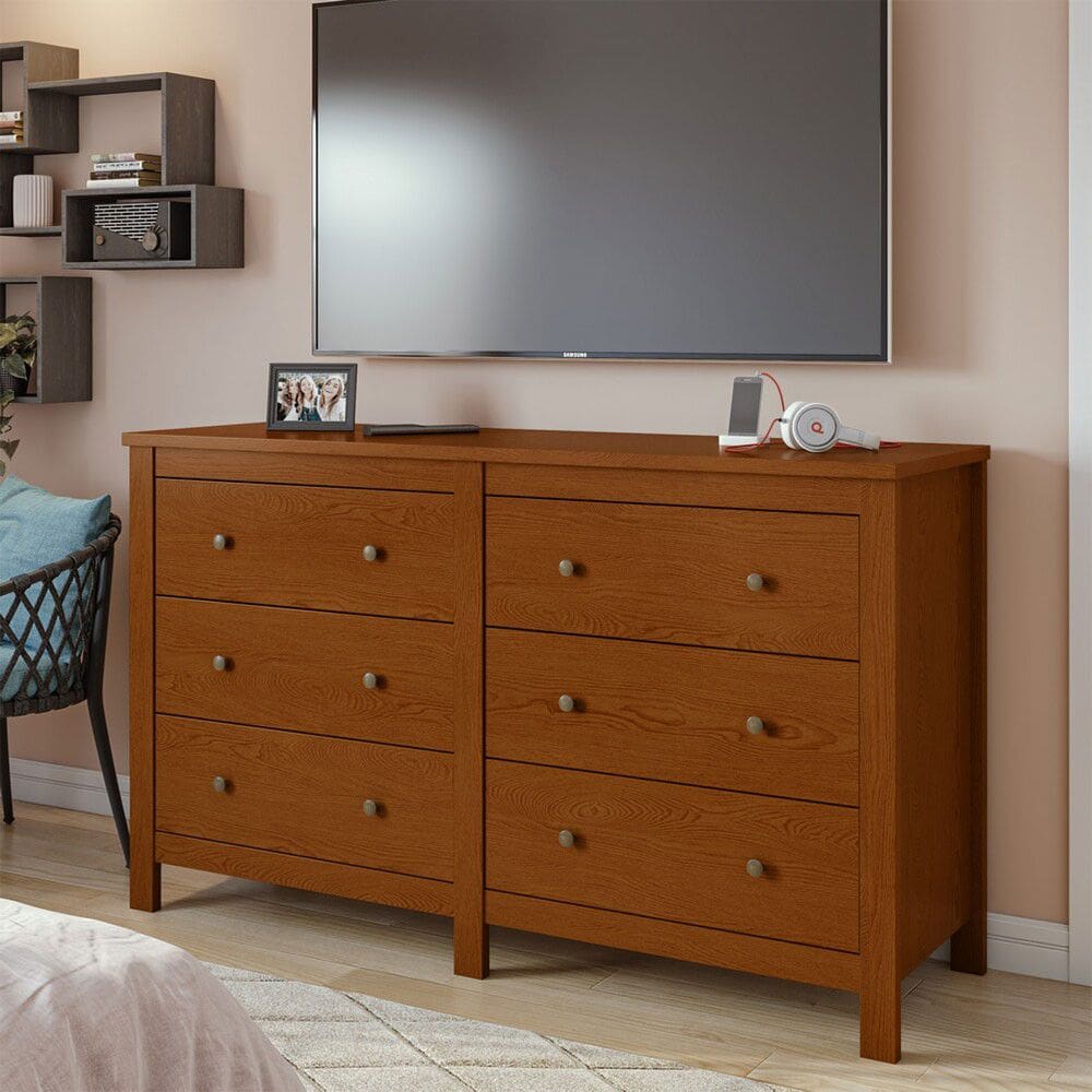 Cômoda Maggiore 6 Gavetas com Estilo Retrô Lopas