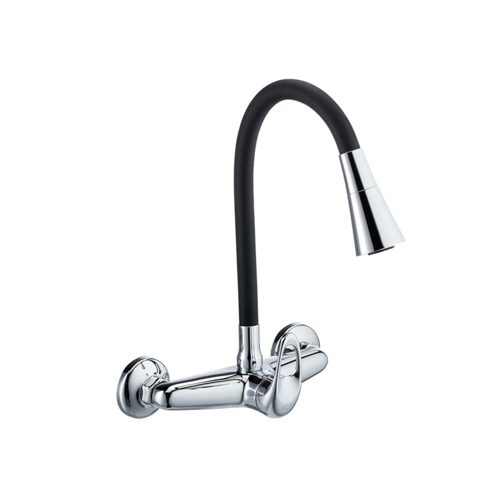 Torneira Monocomando Parede Bica Silicone Preta - Eco