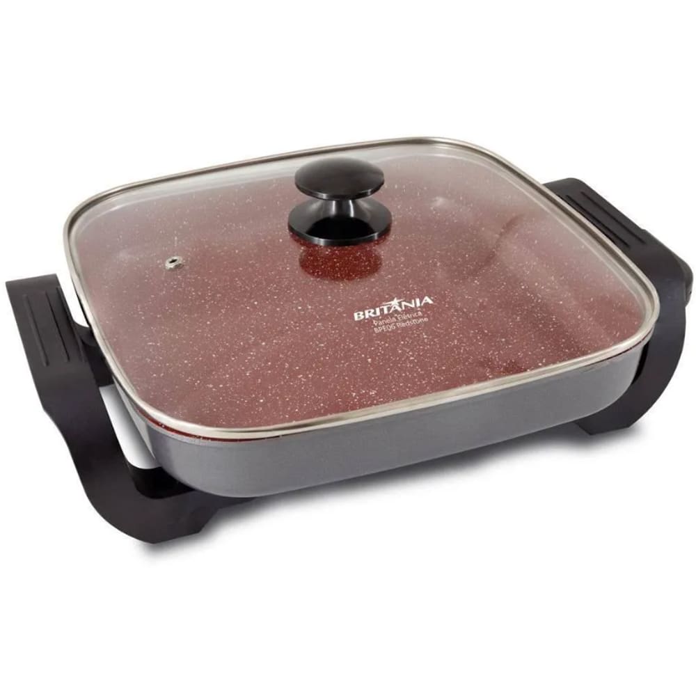 Panela Quadratt Britania Antiaderente 3.5L Luxx Red 1200W 127V