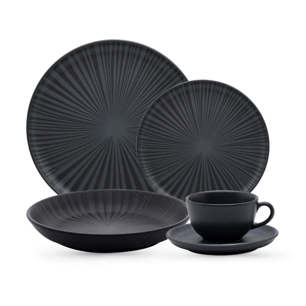 Aparelho de Jantar 20 Peças Flat Ônix Oxford