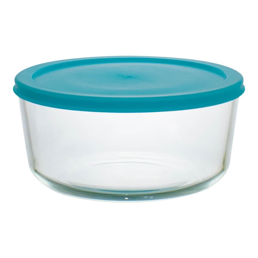 Pote de Vidro Borossilicato Refratário com Tampa Verde 472ml - Casambiente