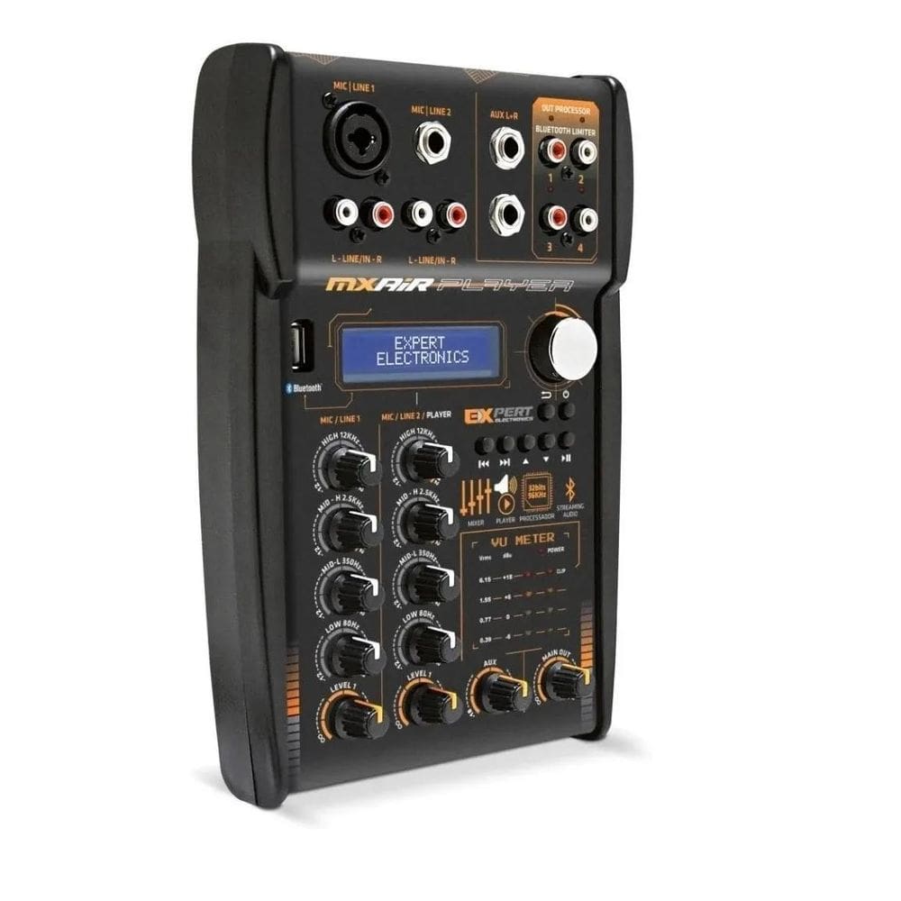 Processador Áudio c/ Player - Bluetooth - Equalizador - VU