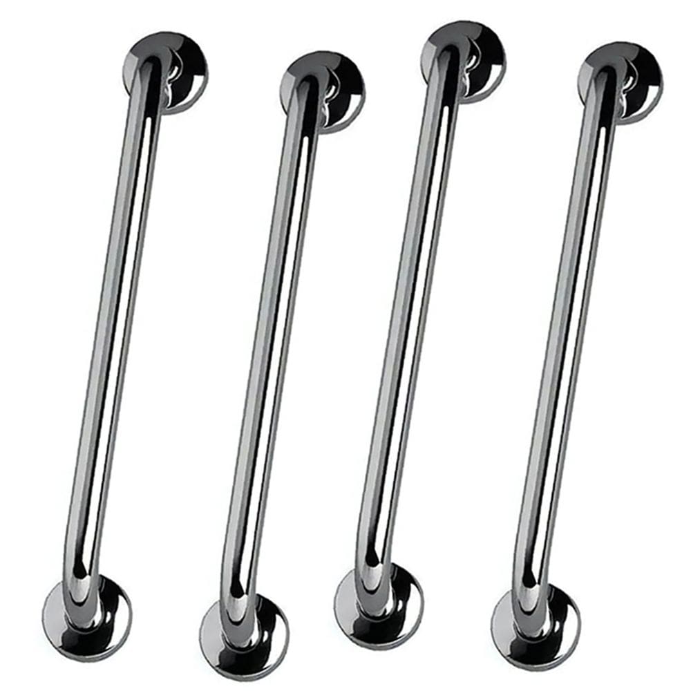 Barra de Apoio 60cm Inox Kit 4 Unidades Acessibilidade Cadeirante Deficiente Idoso Banheiro Box Suporte Escada Corrimao Segurança Resistente