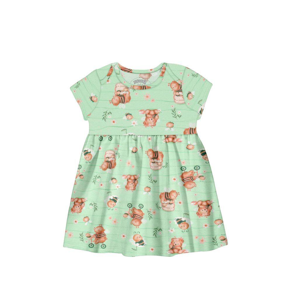 Vestido Bebê Infantil Manga Curta Alakazoo Ref. 46134