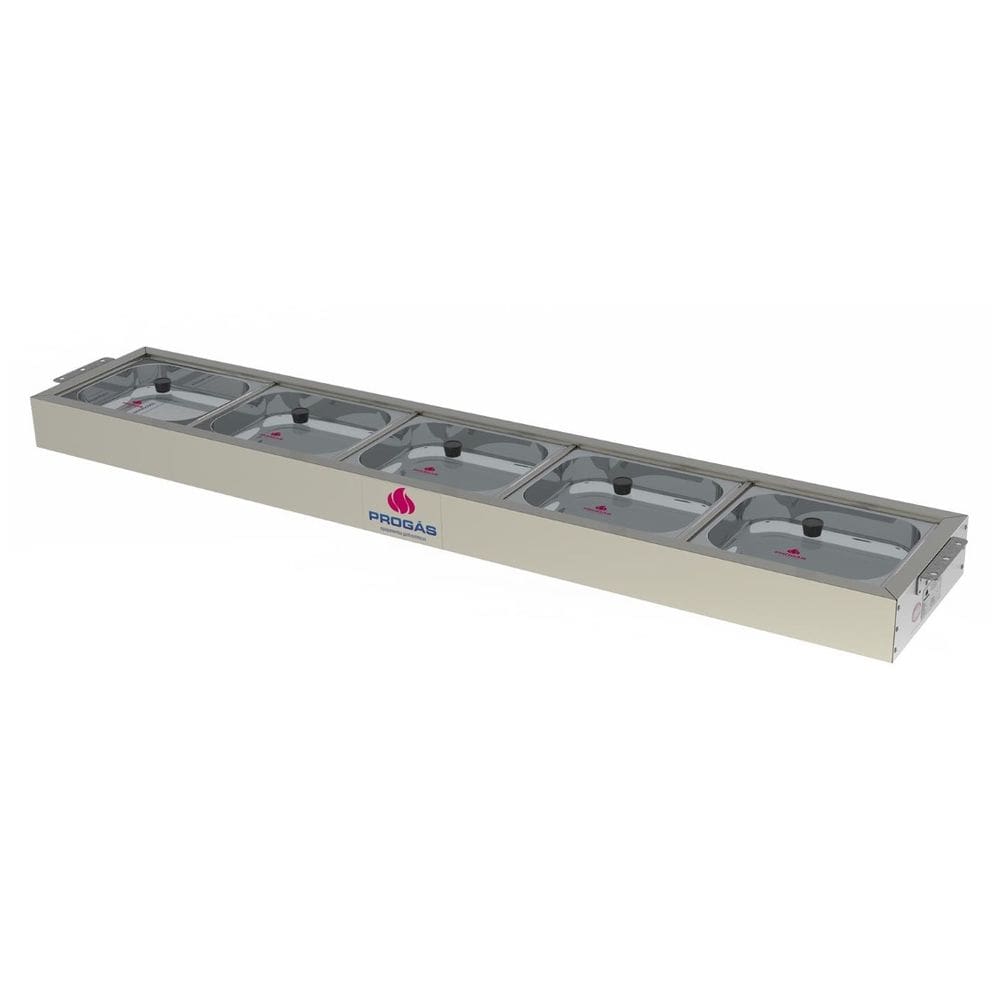 Buffet Frio 5 Cubas Progás PRBF-50GN com Tampa de Vidro