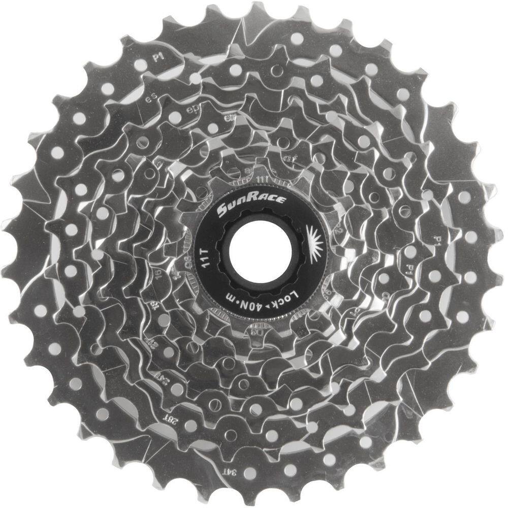 Cassete SunRace M96 Cromado 11/34 Dentes 9V