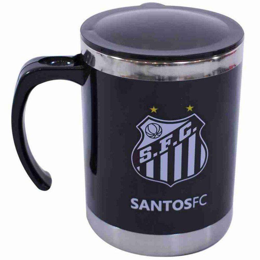 Caneca Térmica Santos 450ml - Preto, Inox