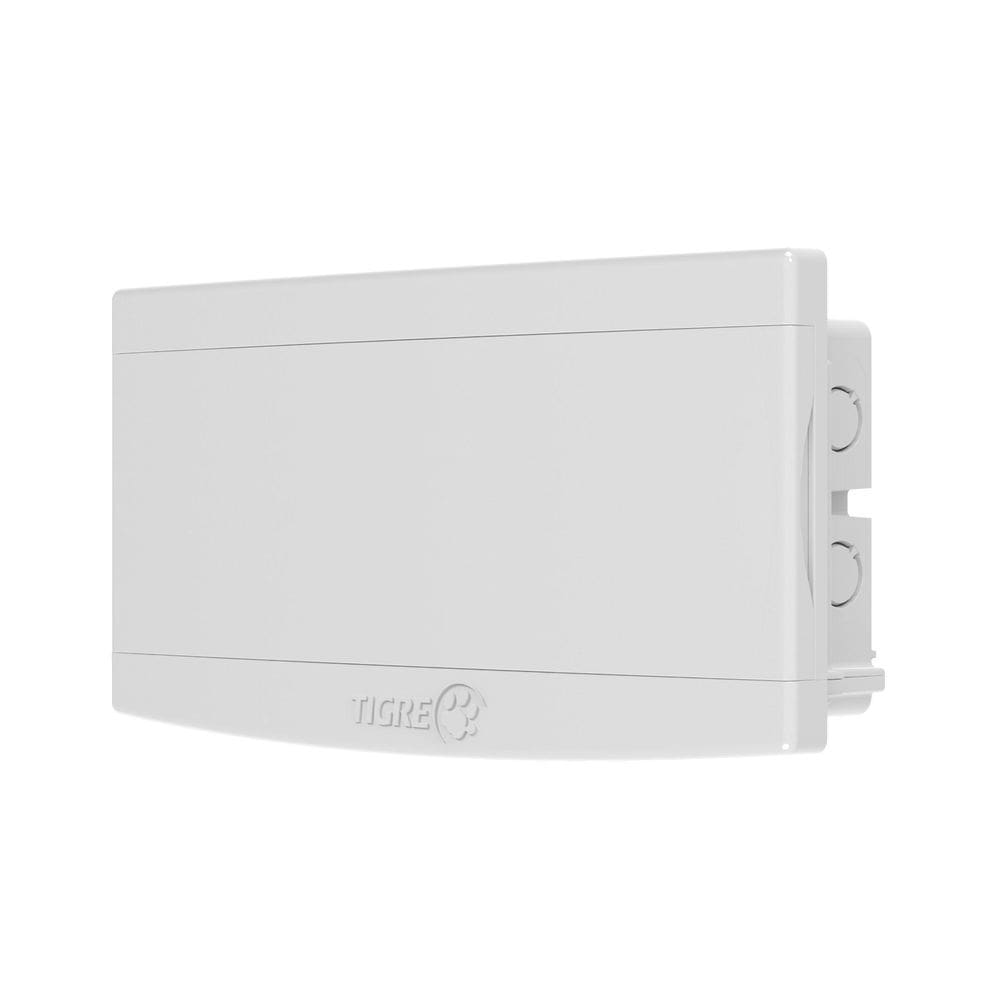 Quadro de Distribuição Slim PVC Branco - 16 Disjuntores DIN