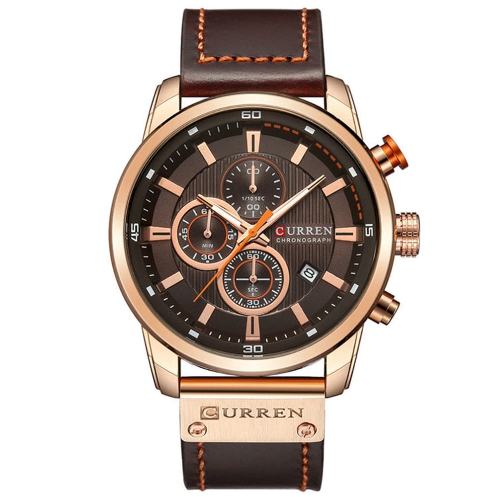 Relógio Curren Technos 8291 para homens azul e prata