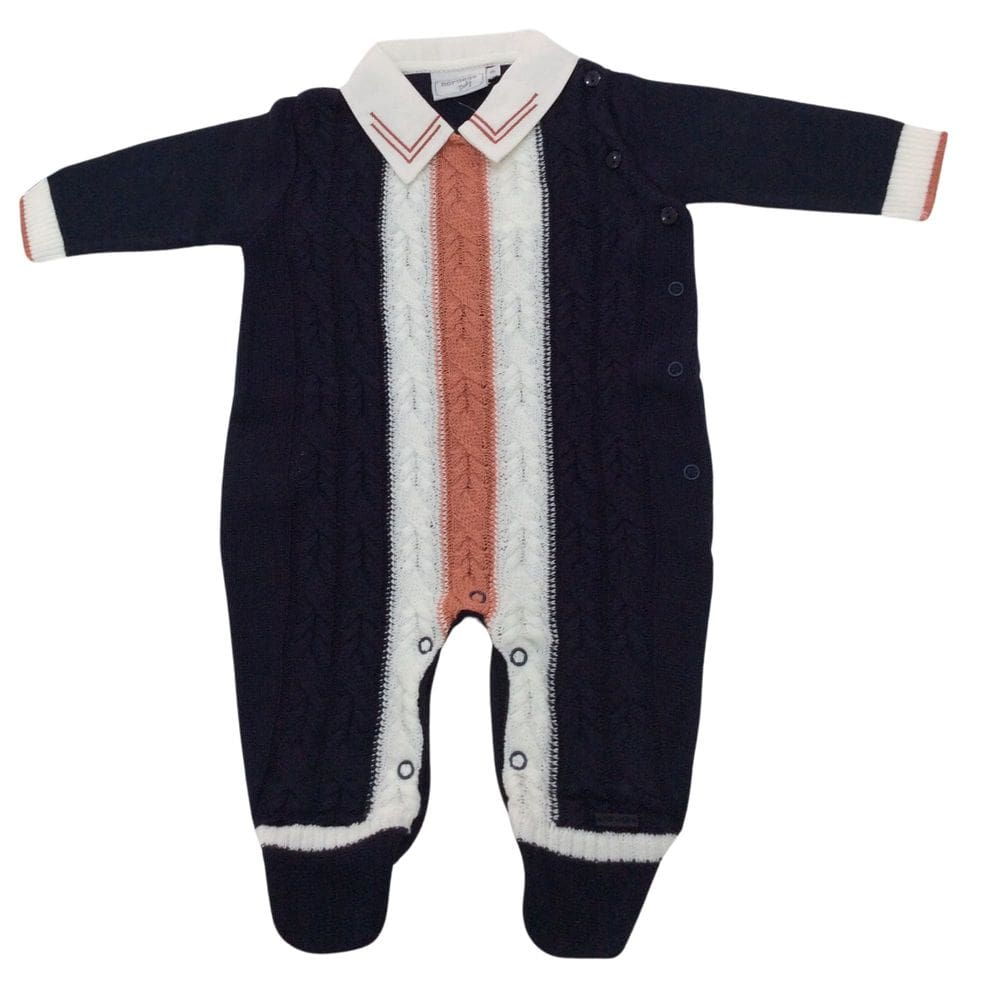 Macacão Tricot Masc Noruega Marinho cru e terra
